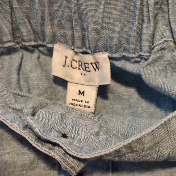 J. Crew Women's Denim Blue Button-Up Blouse - Picture 3 of 5